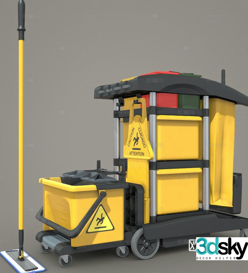 Cleaning vehicle engineering vehicle 3d model