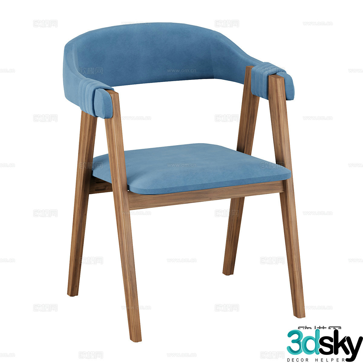Nordic chair dining chair 3d model