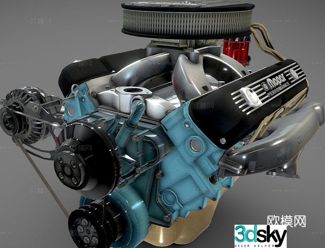 Mopar Performance 340 V8 LA engine generator 3d model