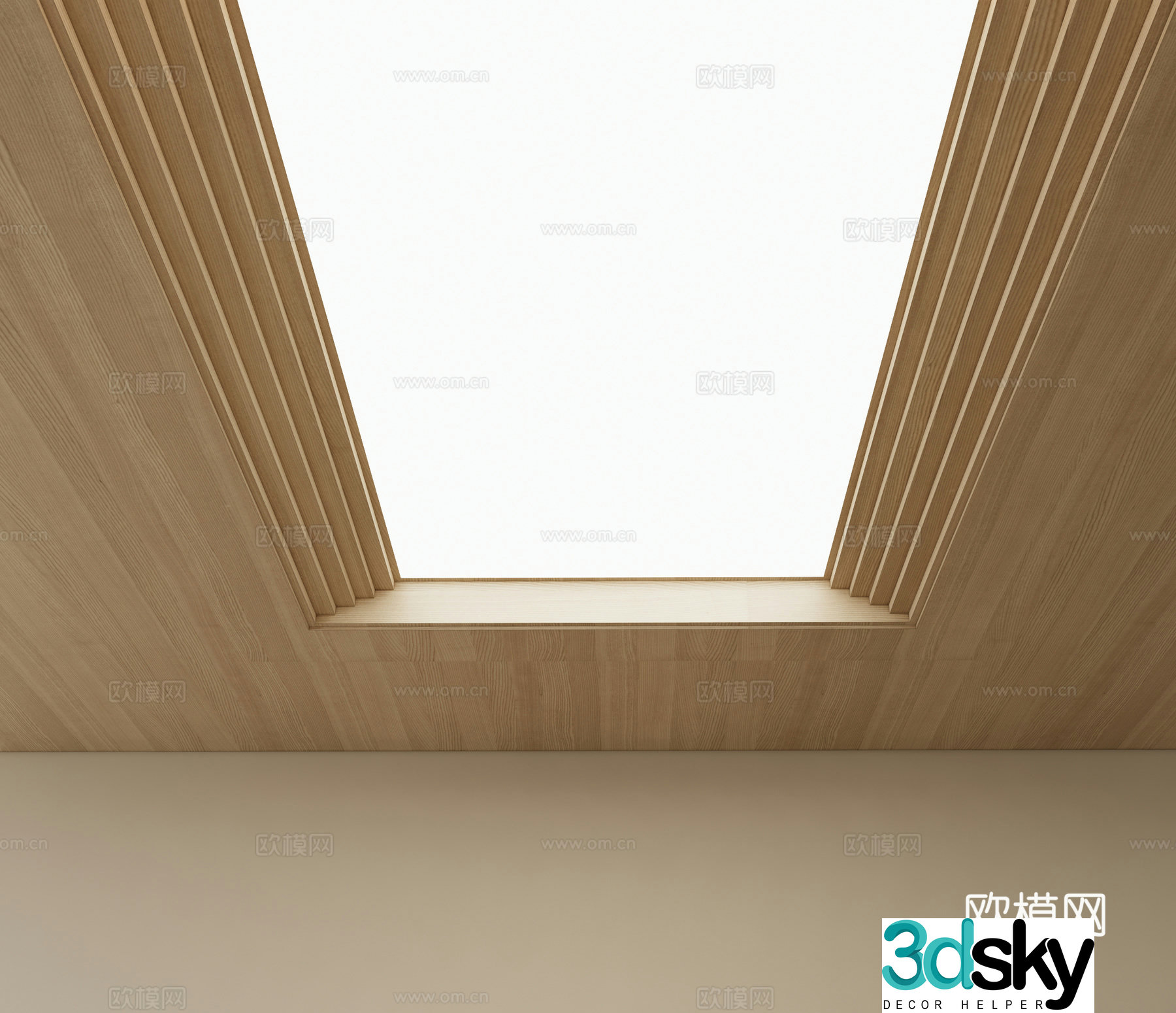 Square ceiling soft film ceiling 3D model