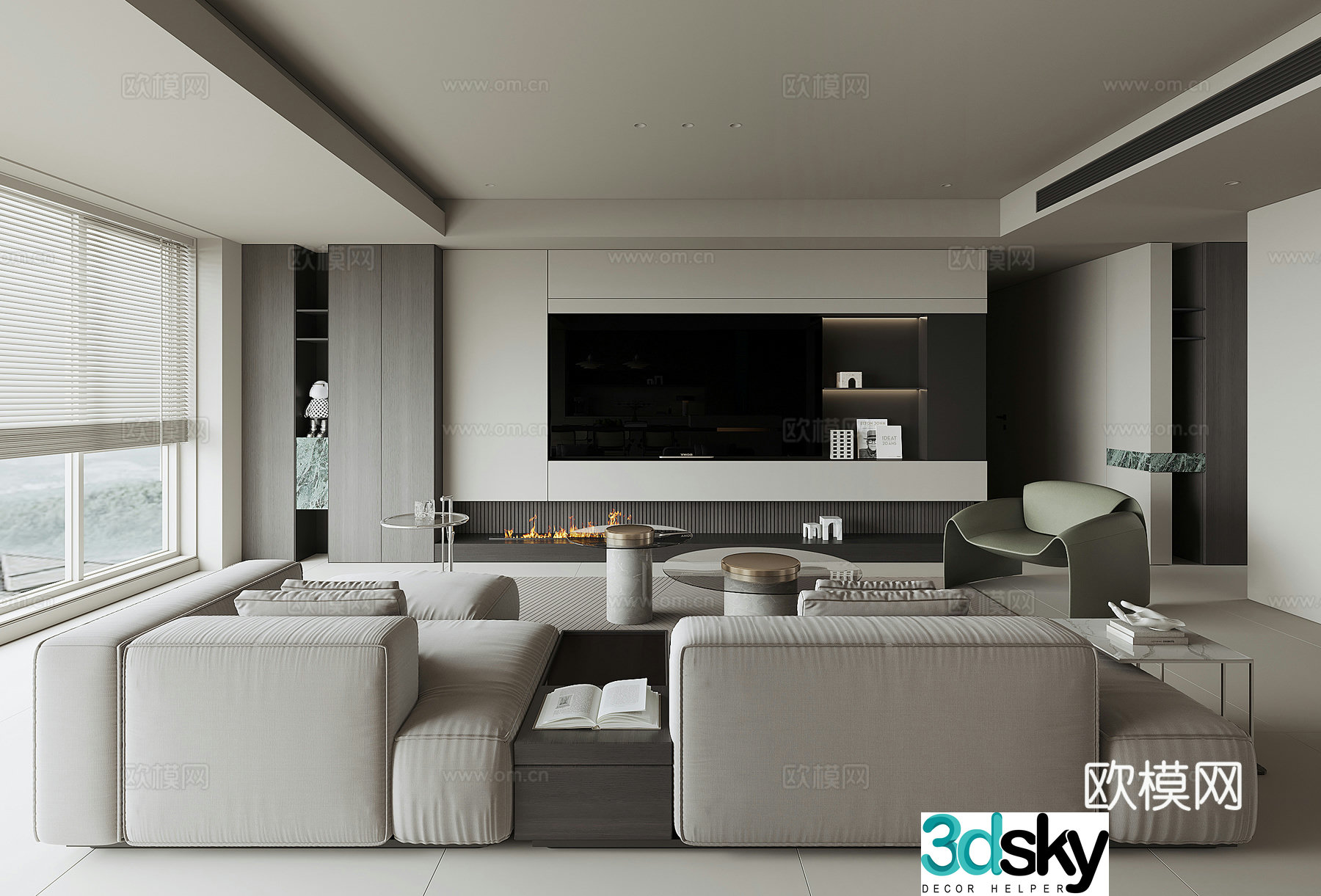 Modern living room 3d model