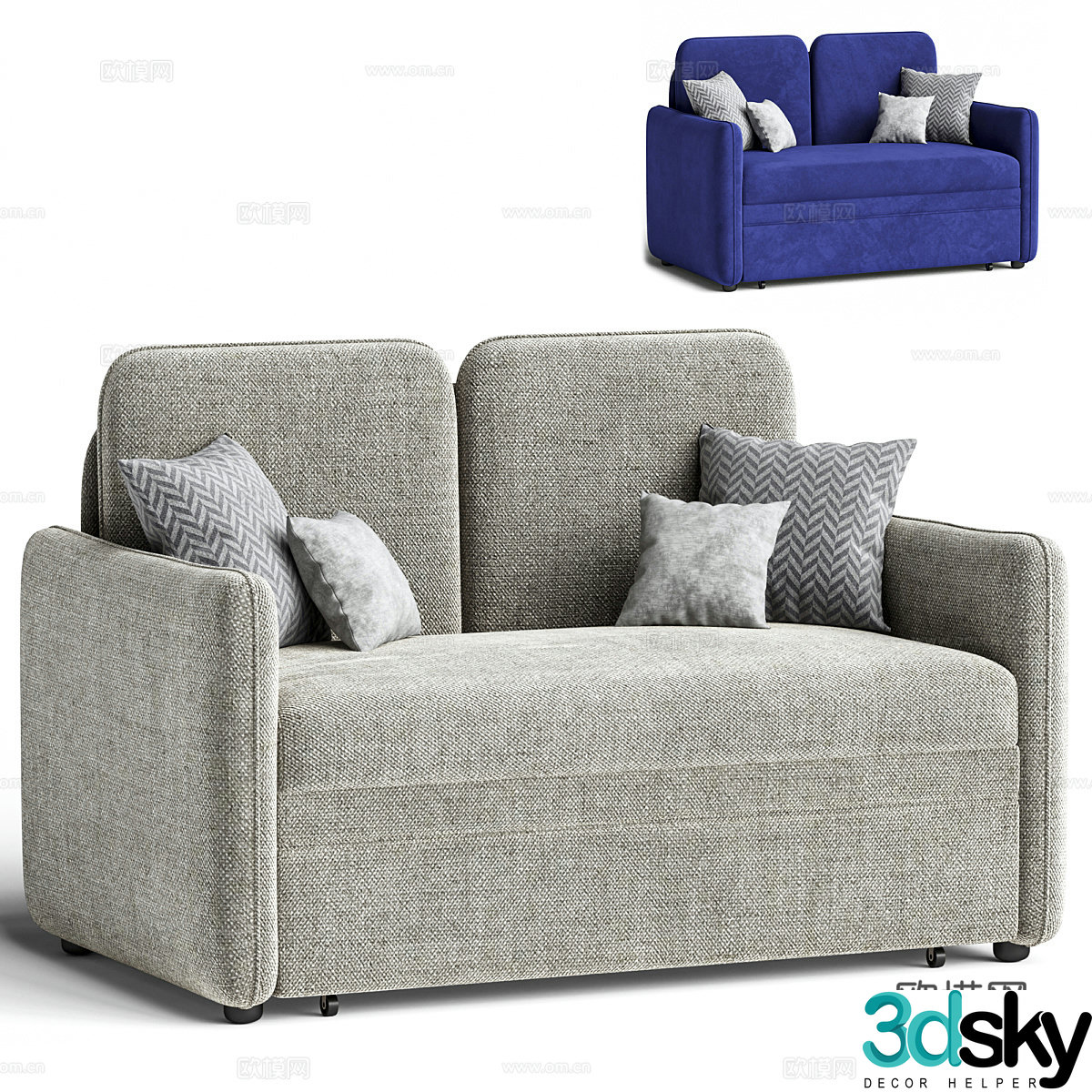 Double sofa 3d model