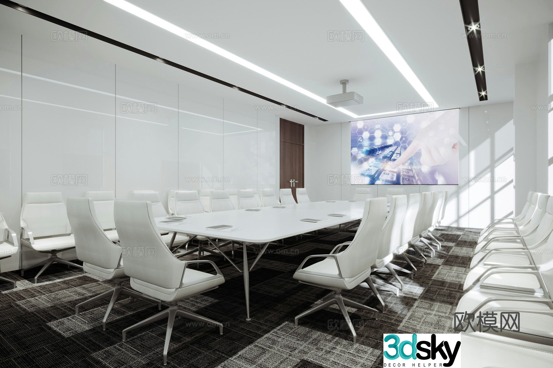 Modern conference room 3d model
