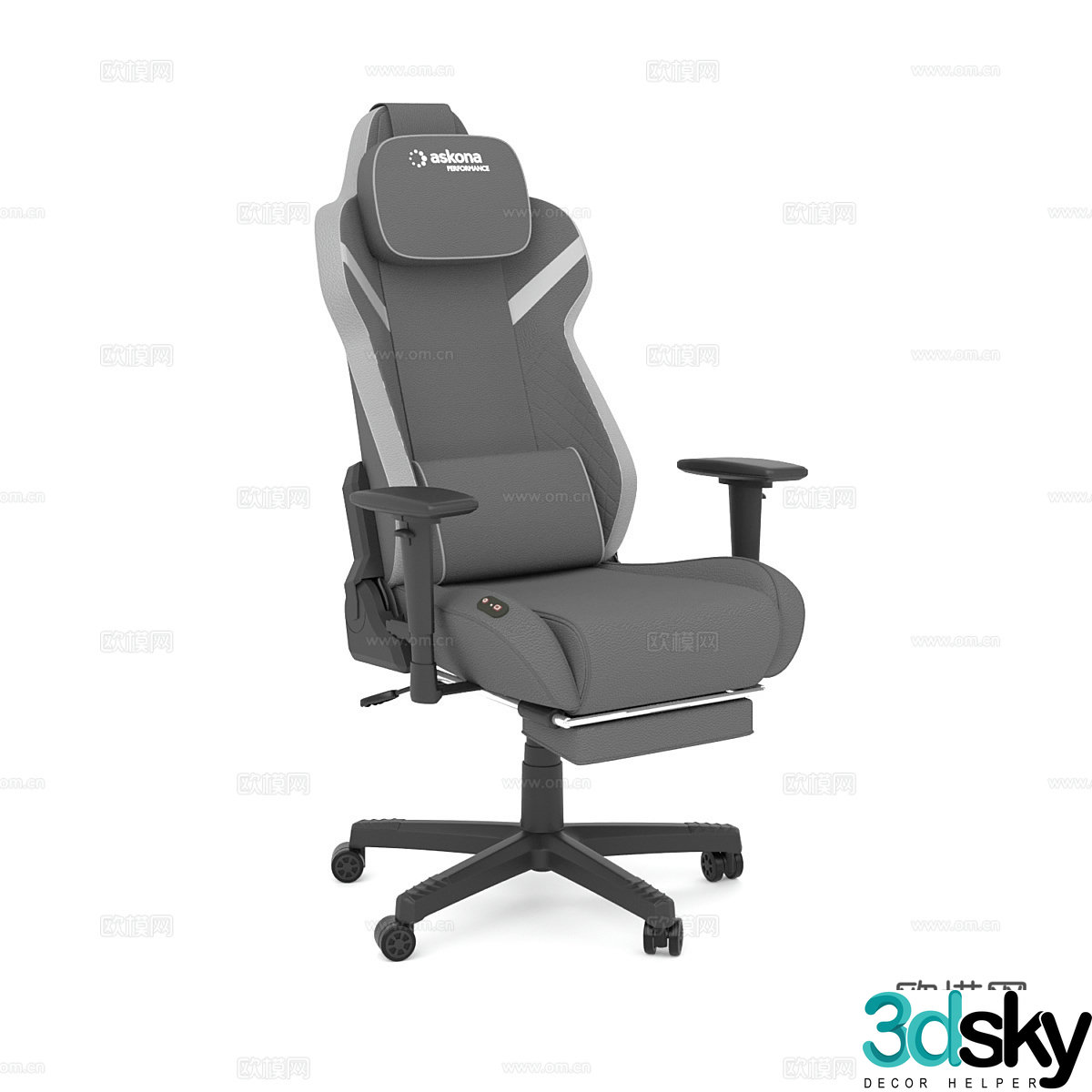 Simple gaming chair computer chair office chair 3d model