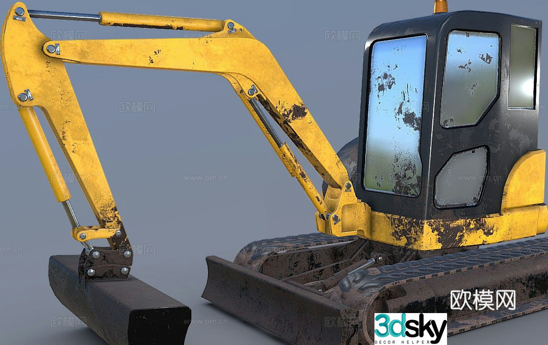 Excavator shovel crane 3d model
