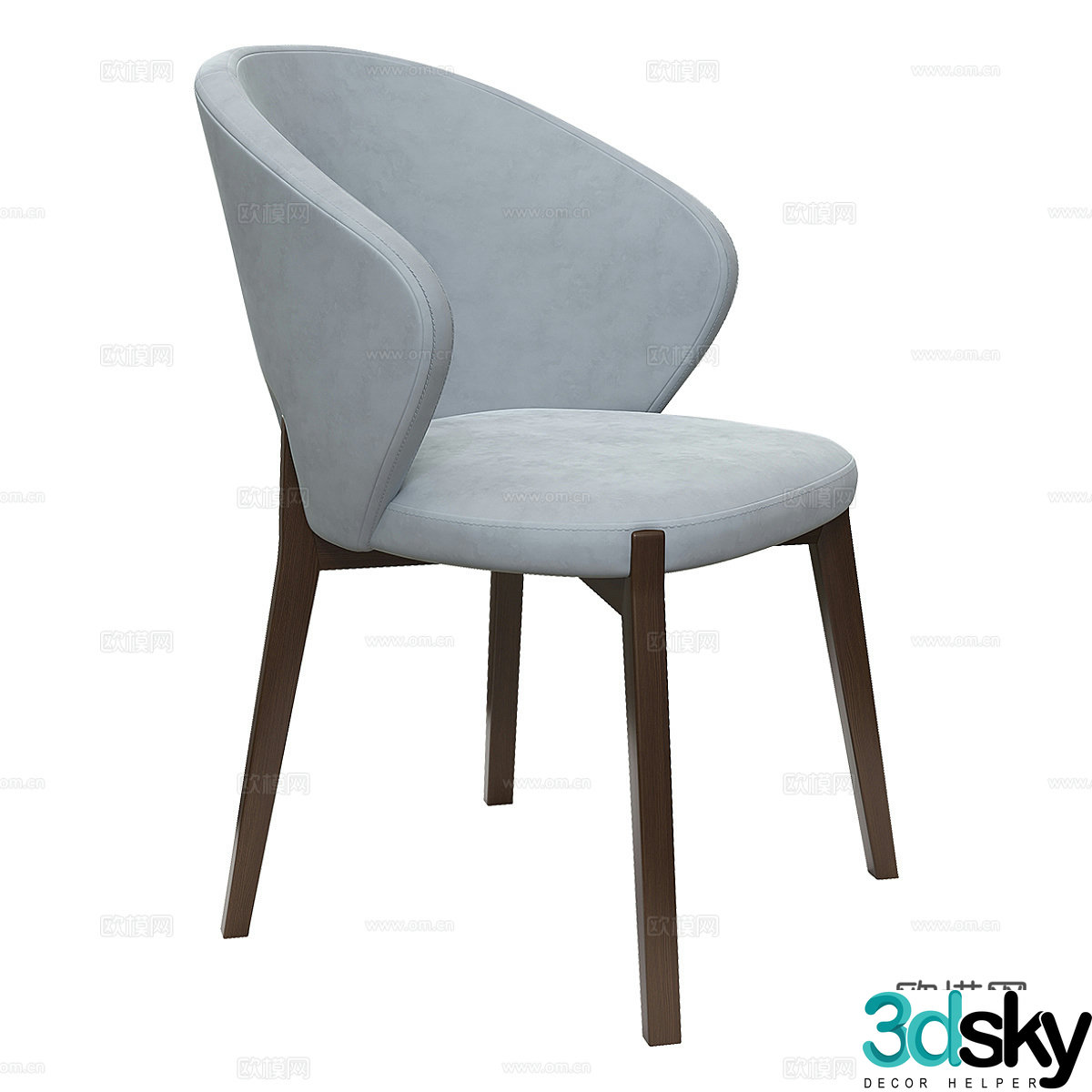 Modern chair dining chair 3d model