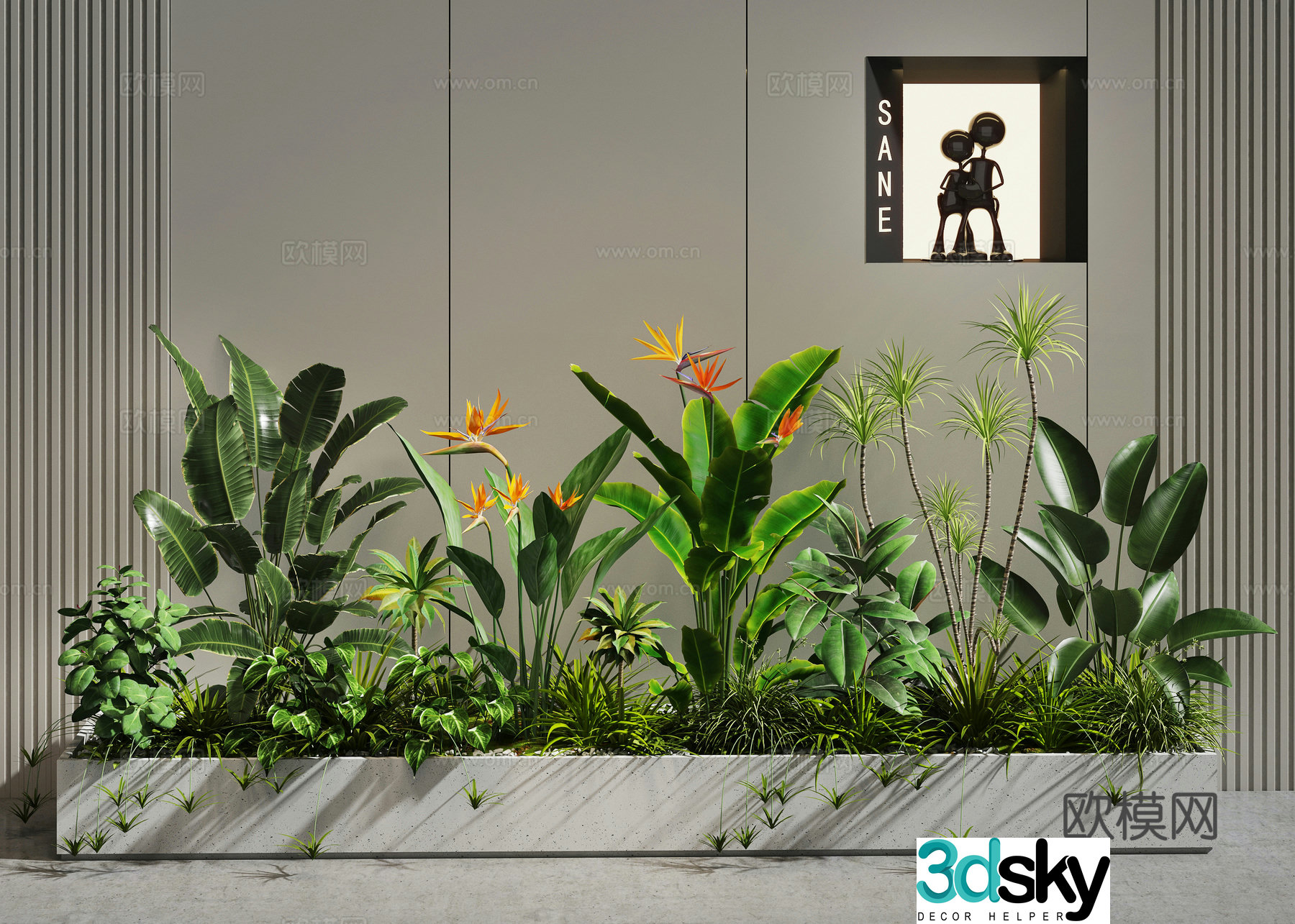 Plant landscaping plant pile 3d model