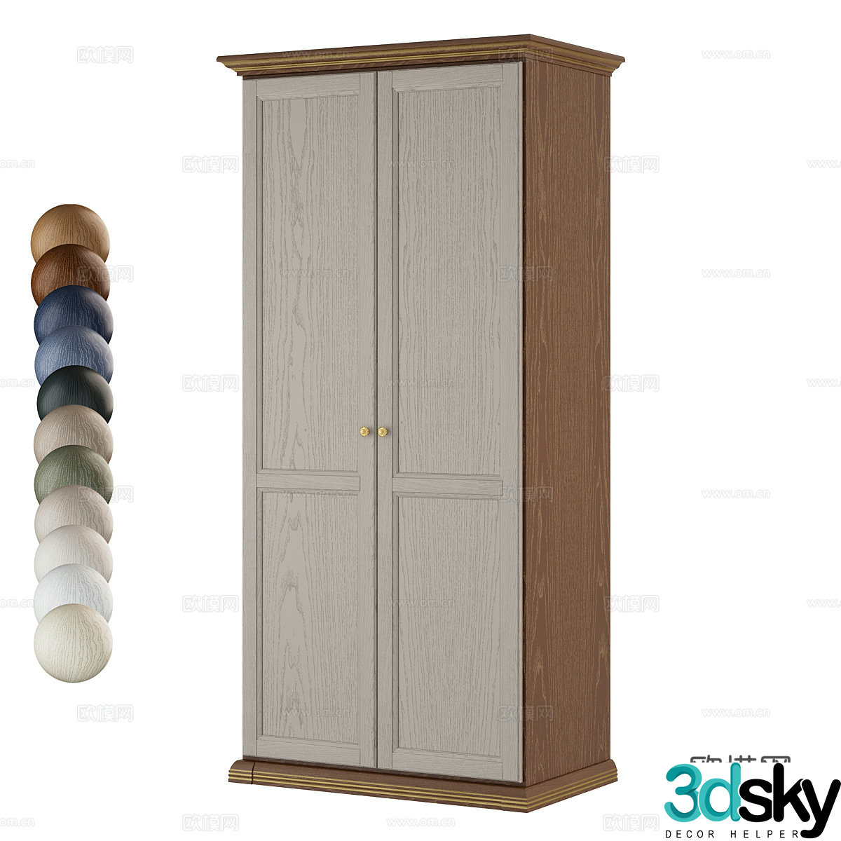Nordic wardrobe wardrobe 3d model