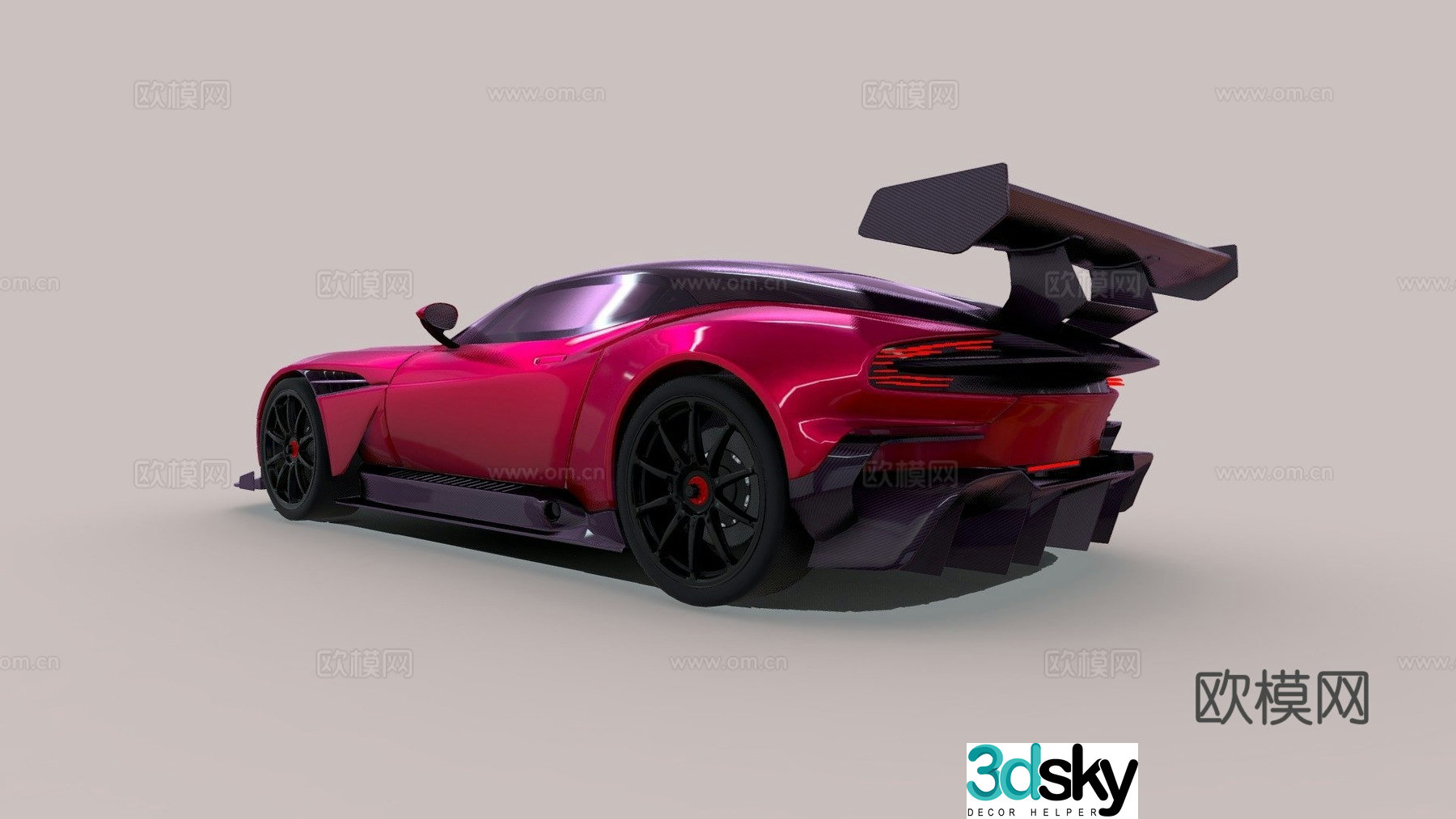 Aston Martin Vulcan 2016 car sports car 3d model
