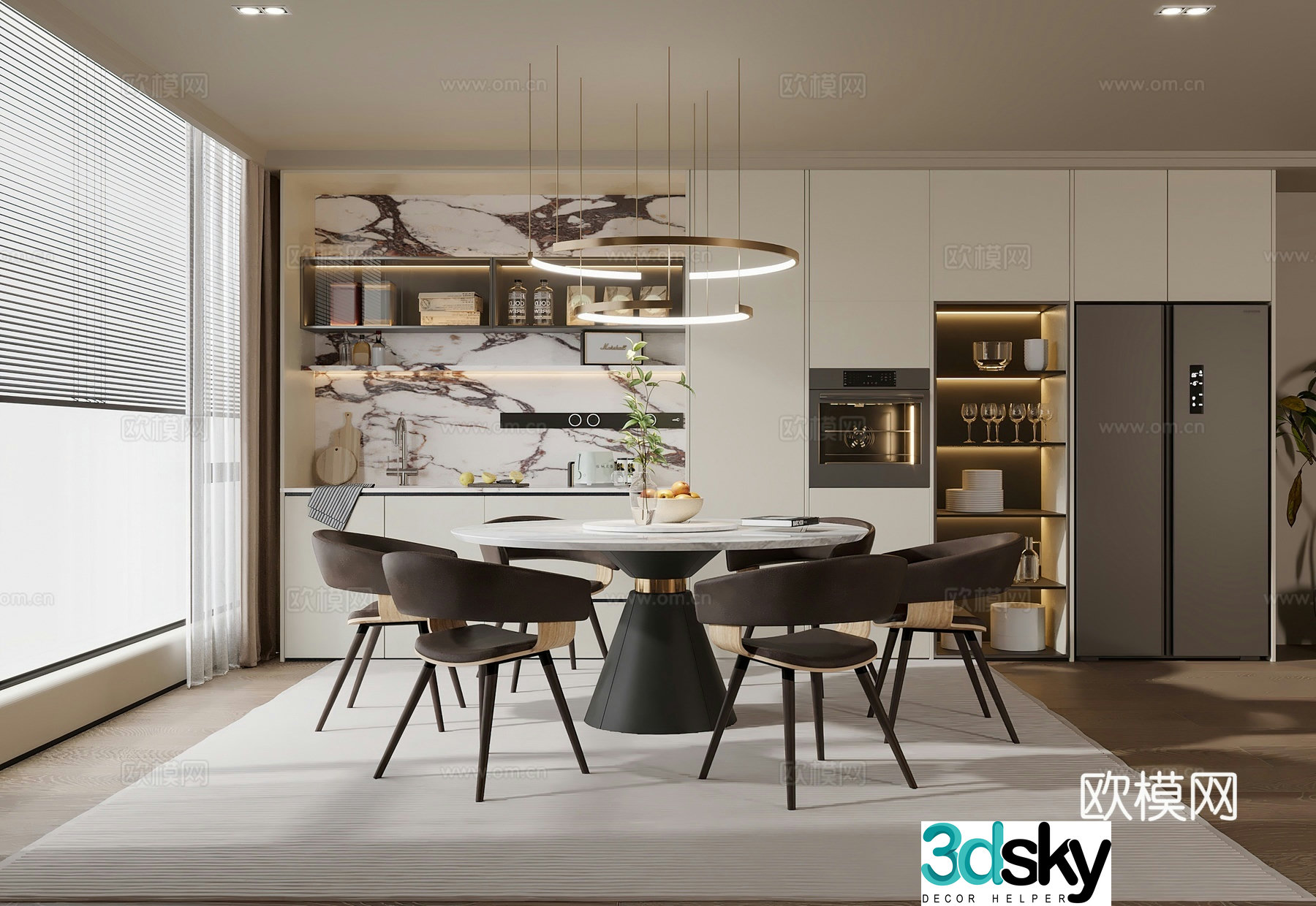 Modern restaurant 3d model