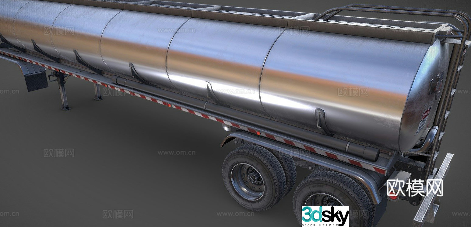 Tank truck semi-trailer 3d model