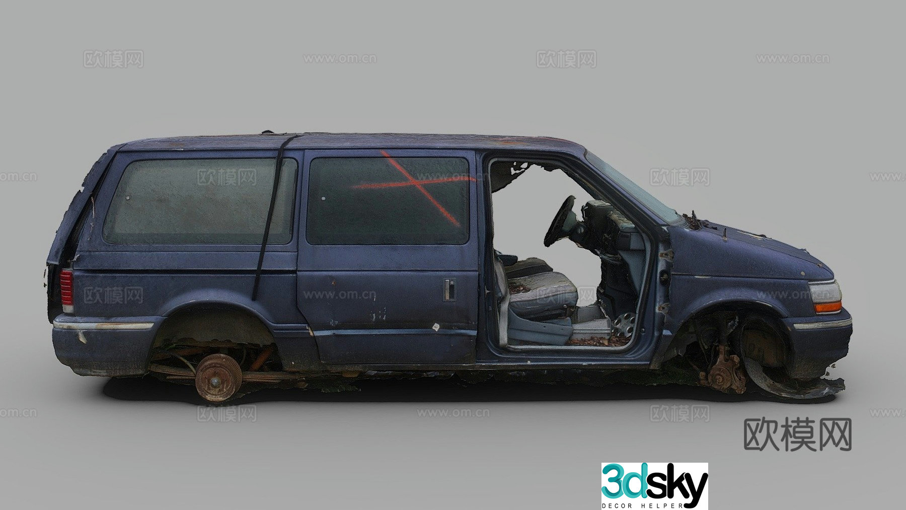 Melancholy minivan 3d model
