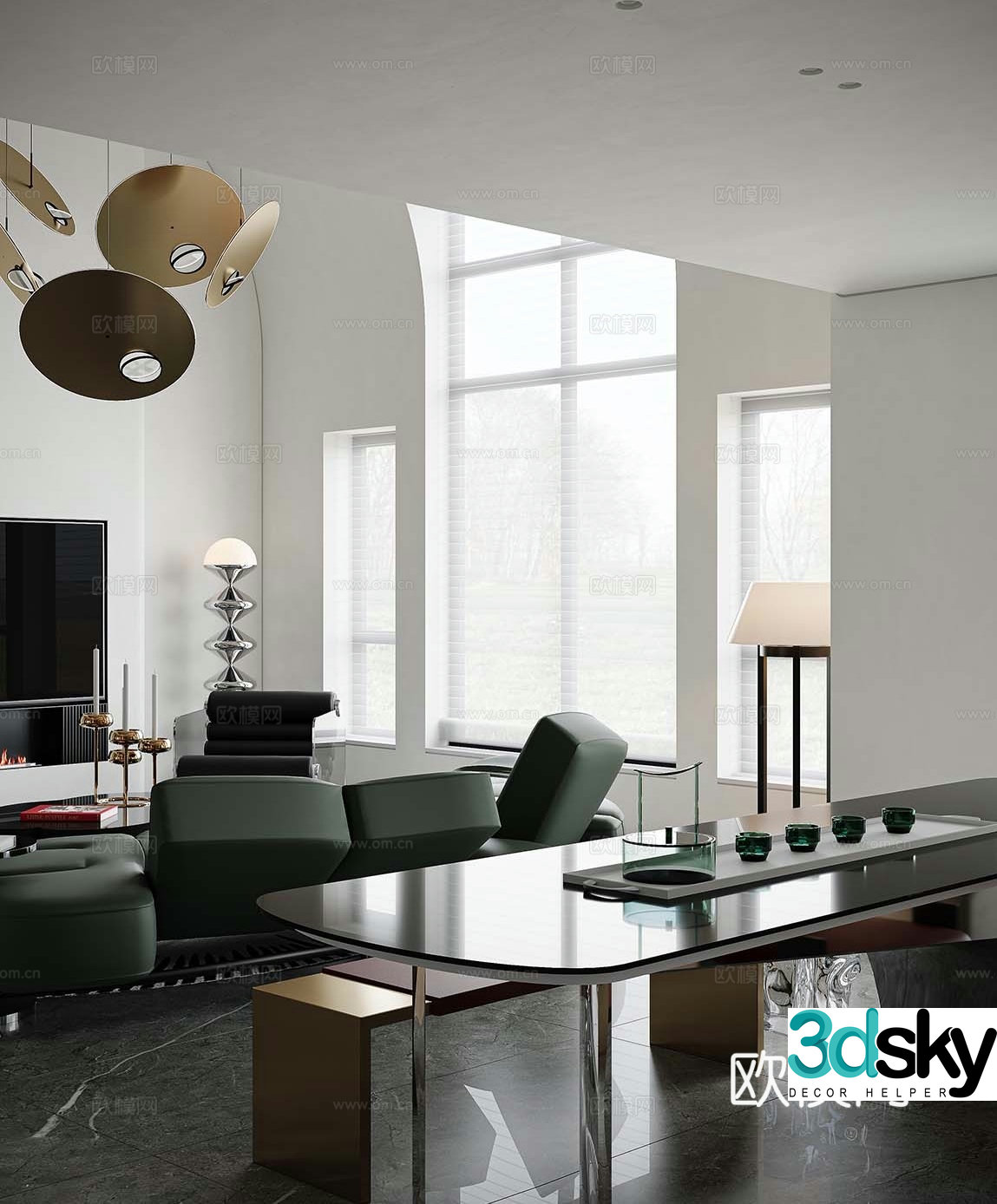 Modern living room 3d model