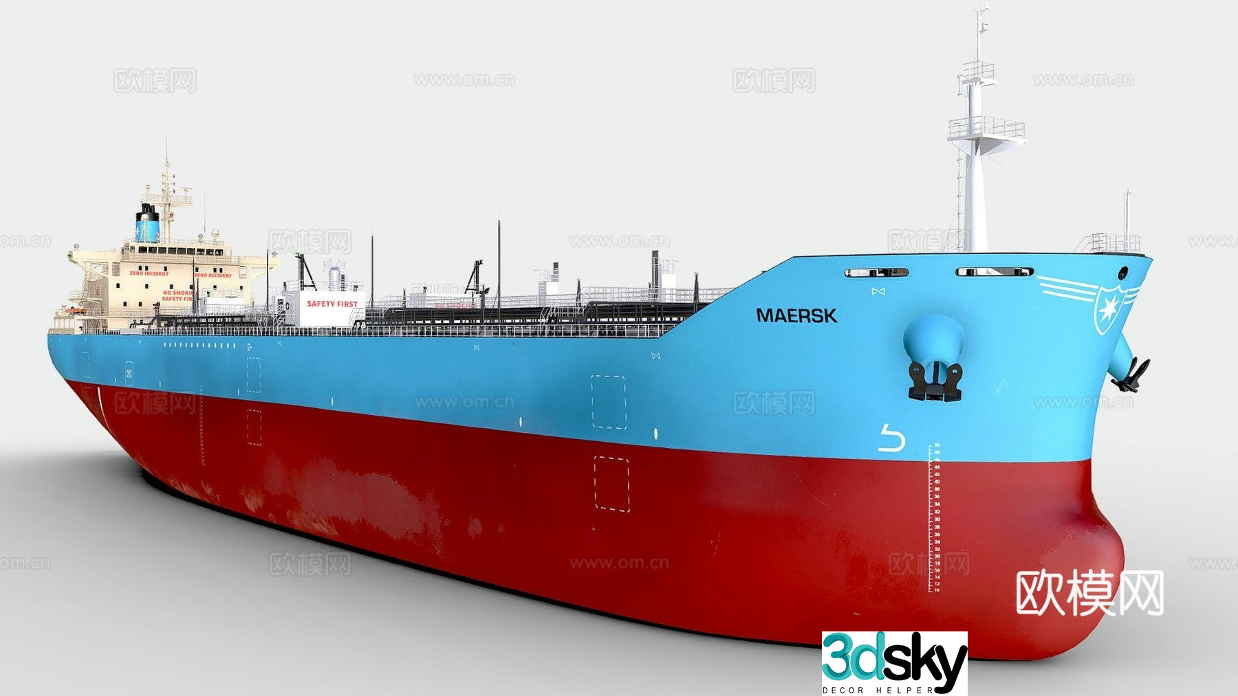 tanker ship sea ship 3d model