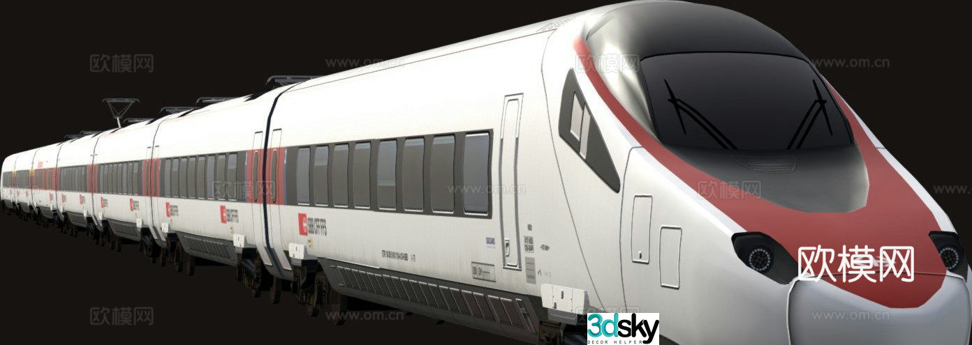 high speed train train 3d model