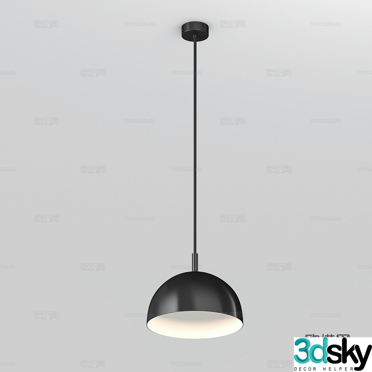 Modern minimalist chandelier 3d model