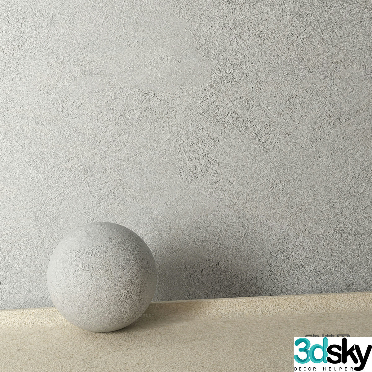 Modern microcement latex paint wall paint texture paint 3D model