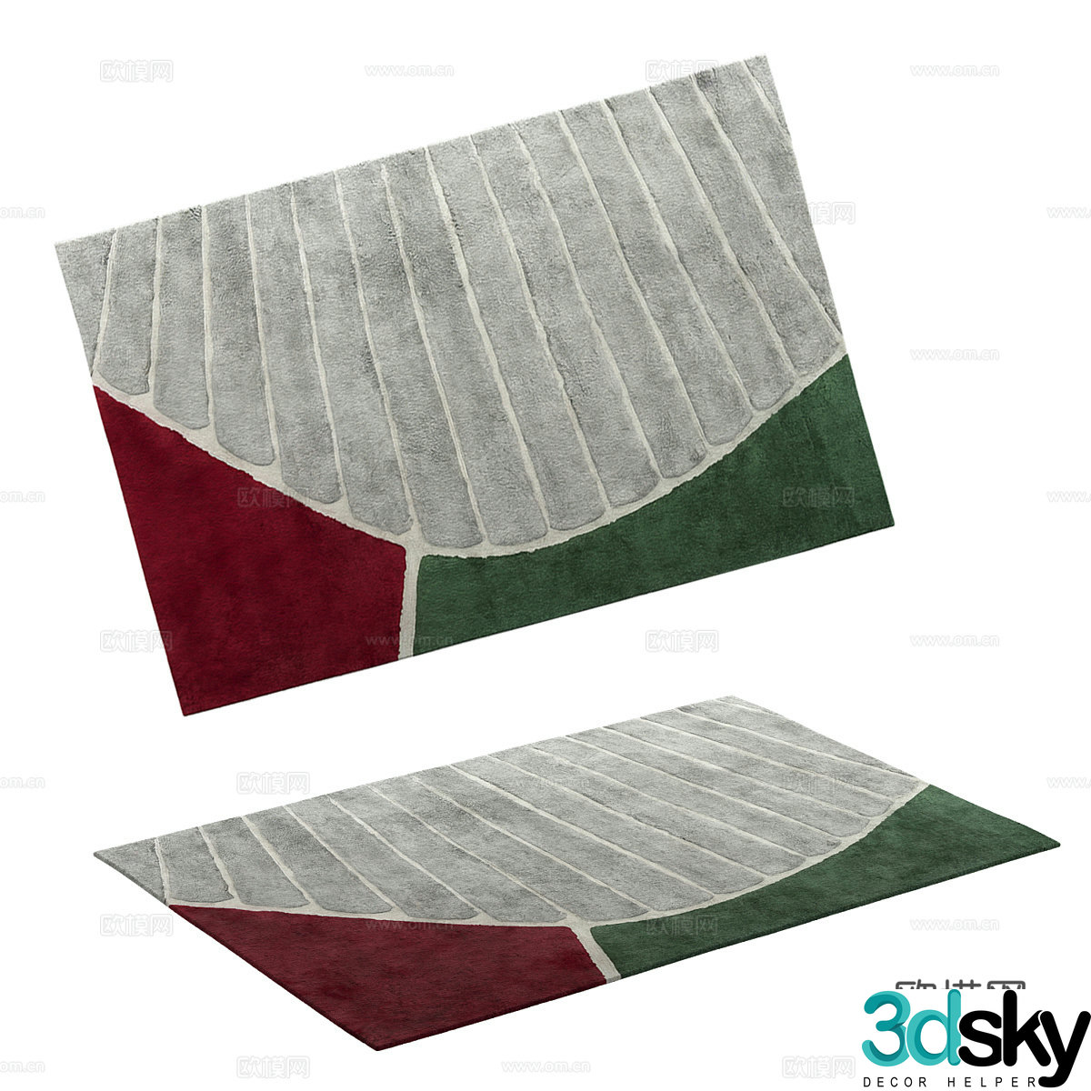 Simple carpet plush carpet 3d model