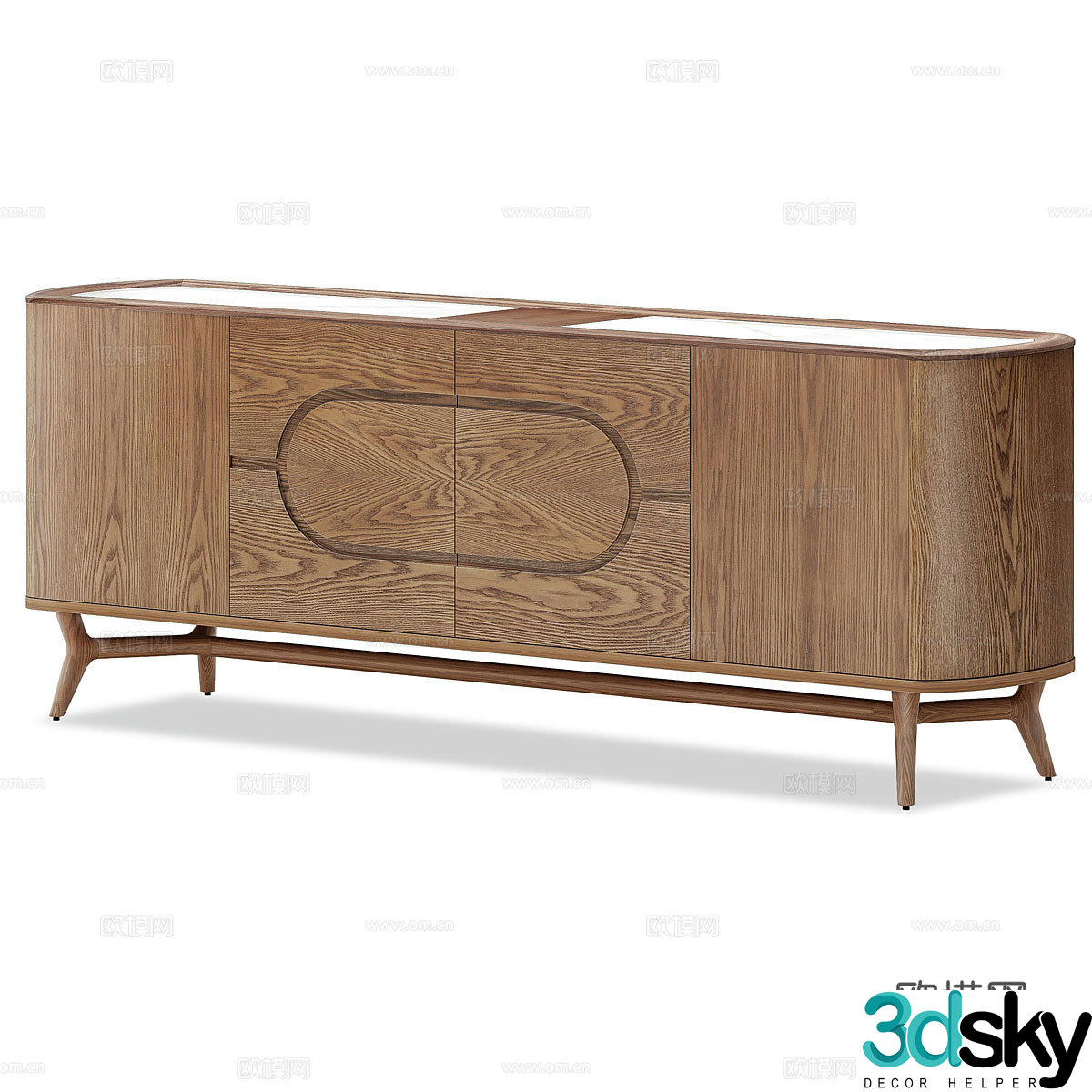 Log TV cabinet 3d model
