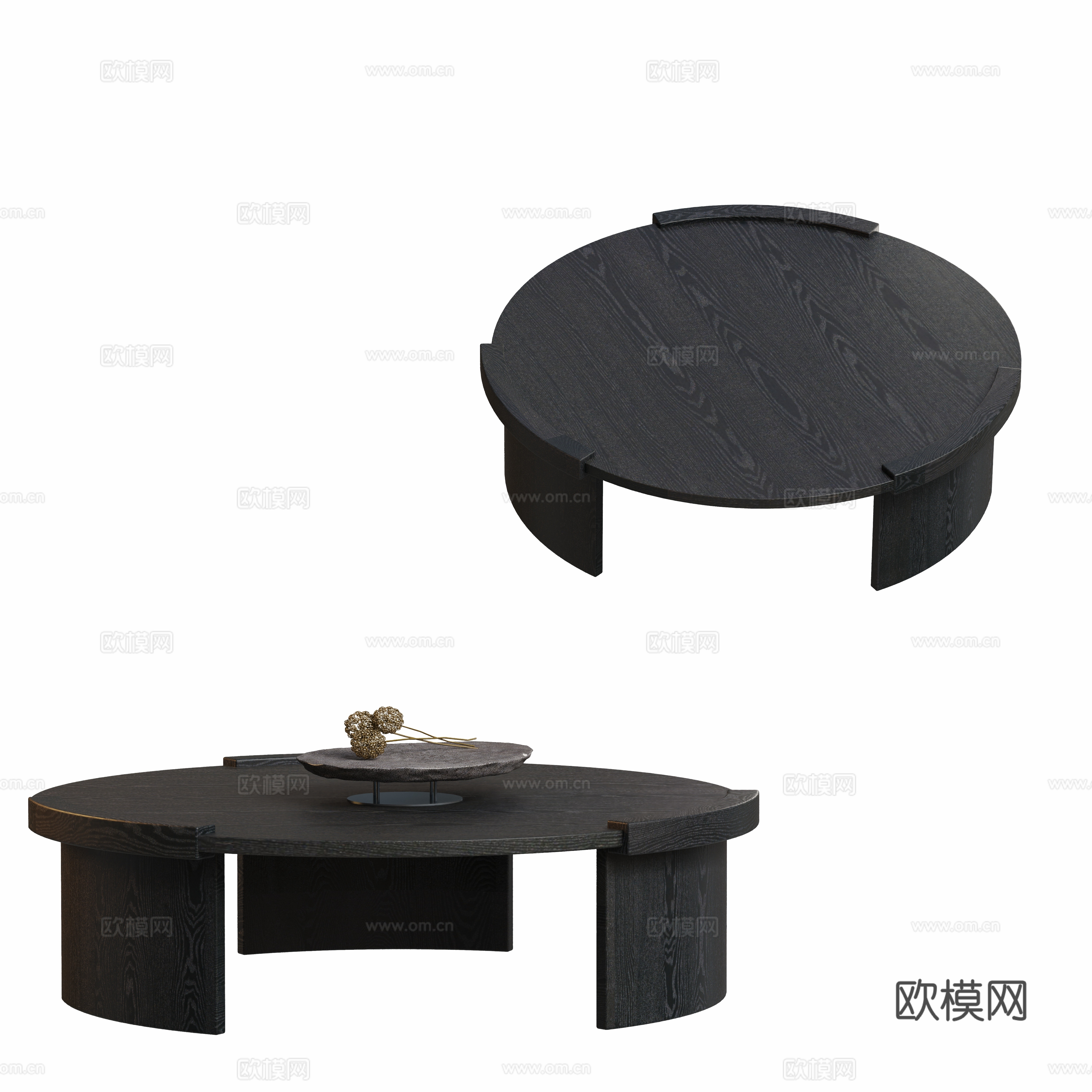 Modern round coffee table 3d model