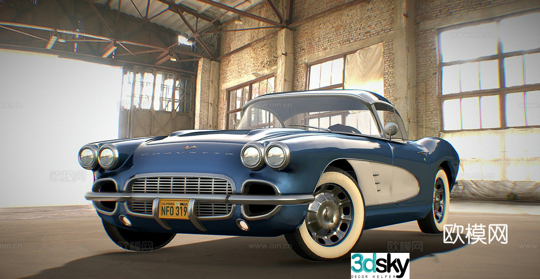 chevrolet corvette car sedan 3d model