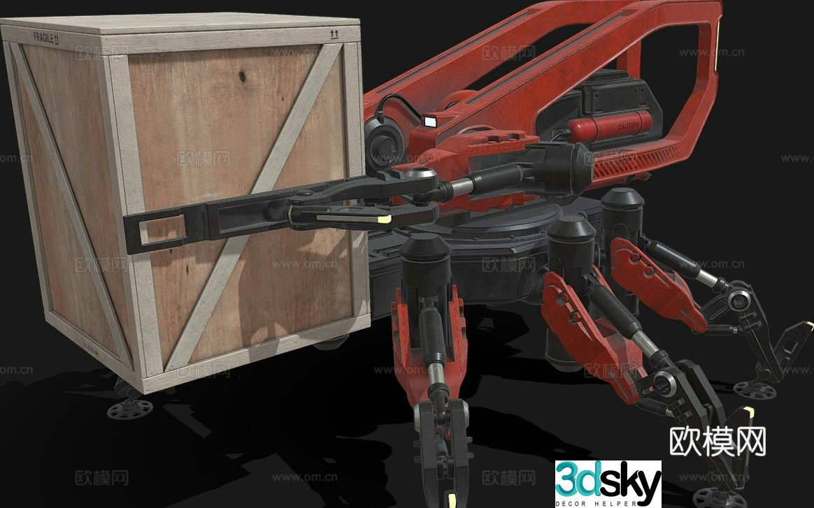 Container loader robot 3d model