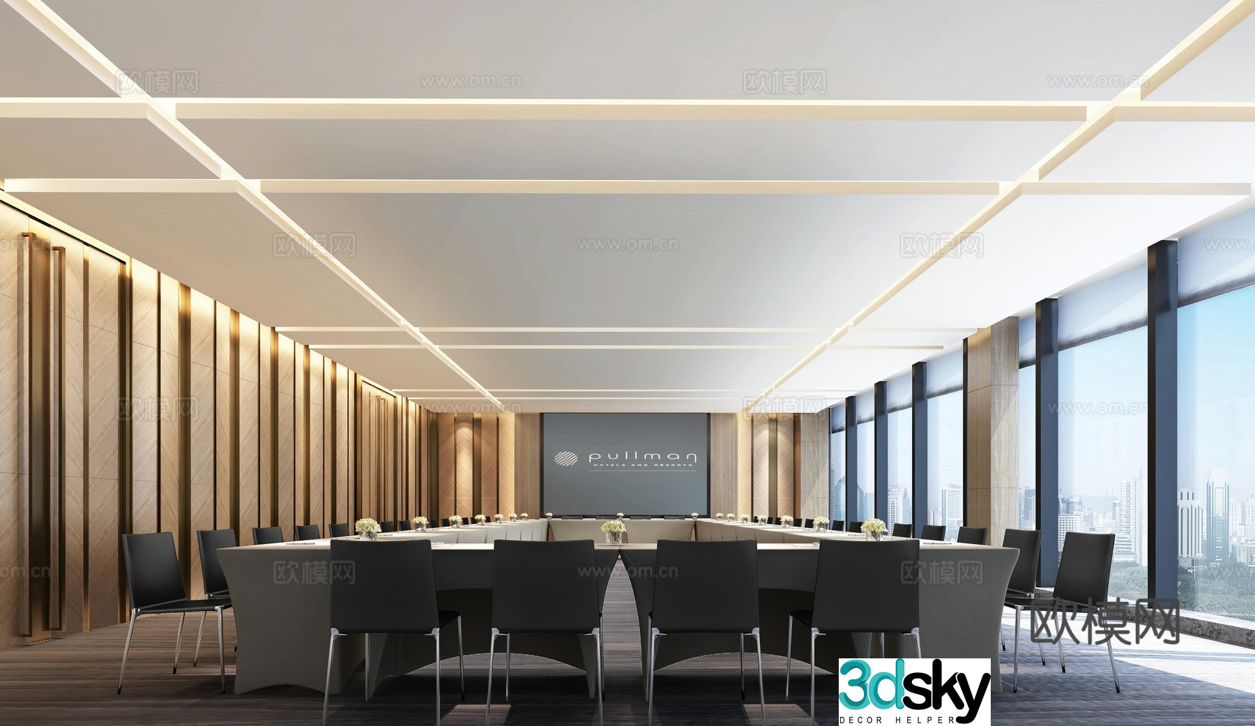 Modern conference room 3d model