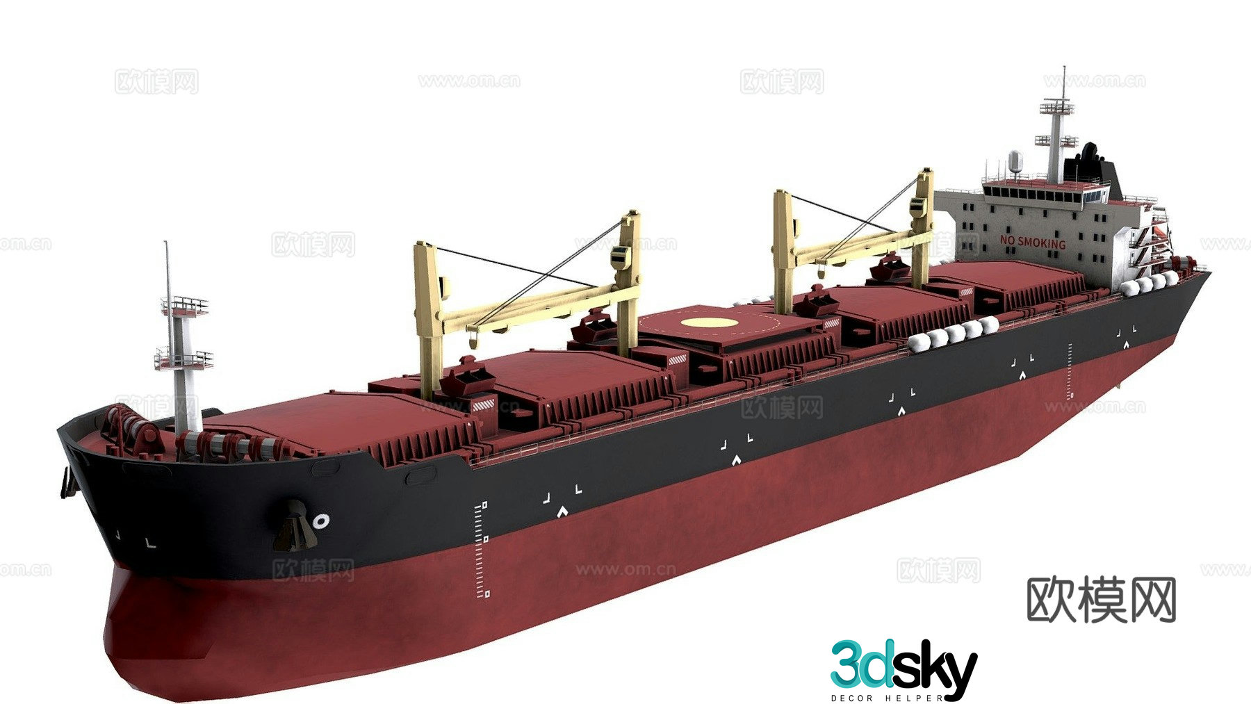 bulk carrier ship ship 3d model