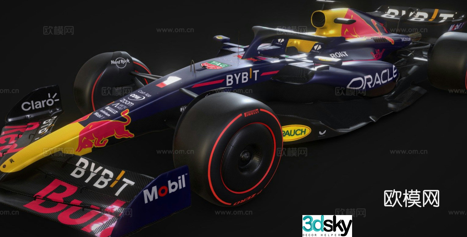 red bull RB19 car racing 3d model
