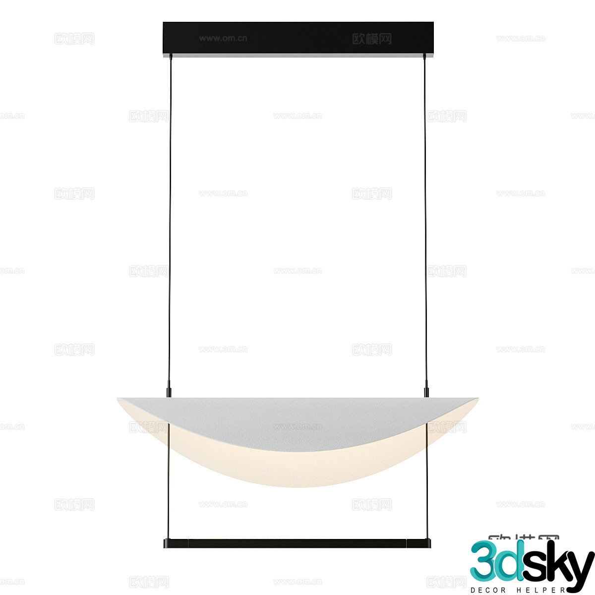 Modern minimalist chandelier 3d model
