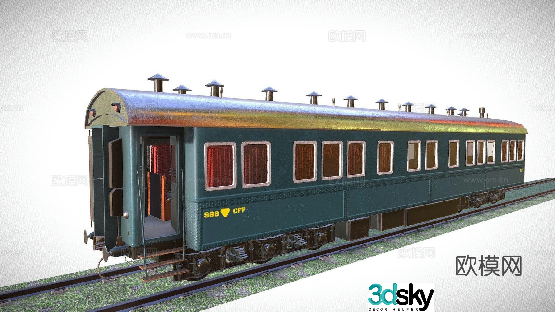 steam train 3d model