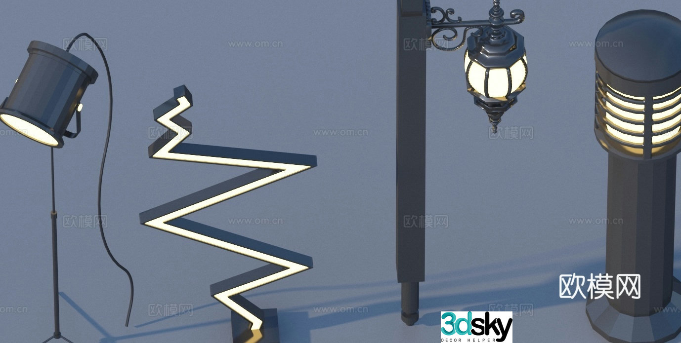 Landscape light lawn light garden light outdoor light 3d model