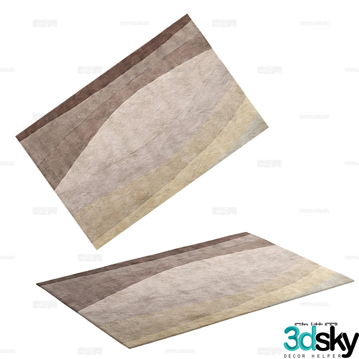Simple carpet living room carpet 3d model
