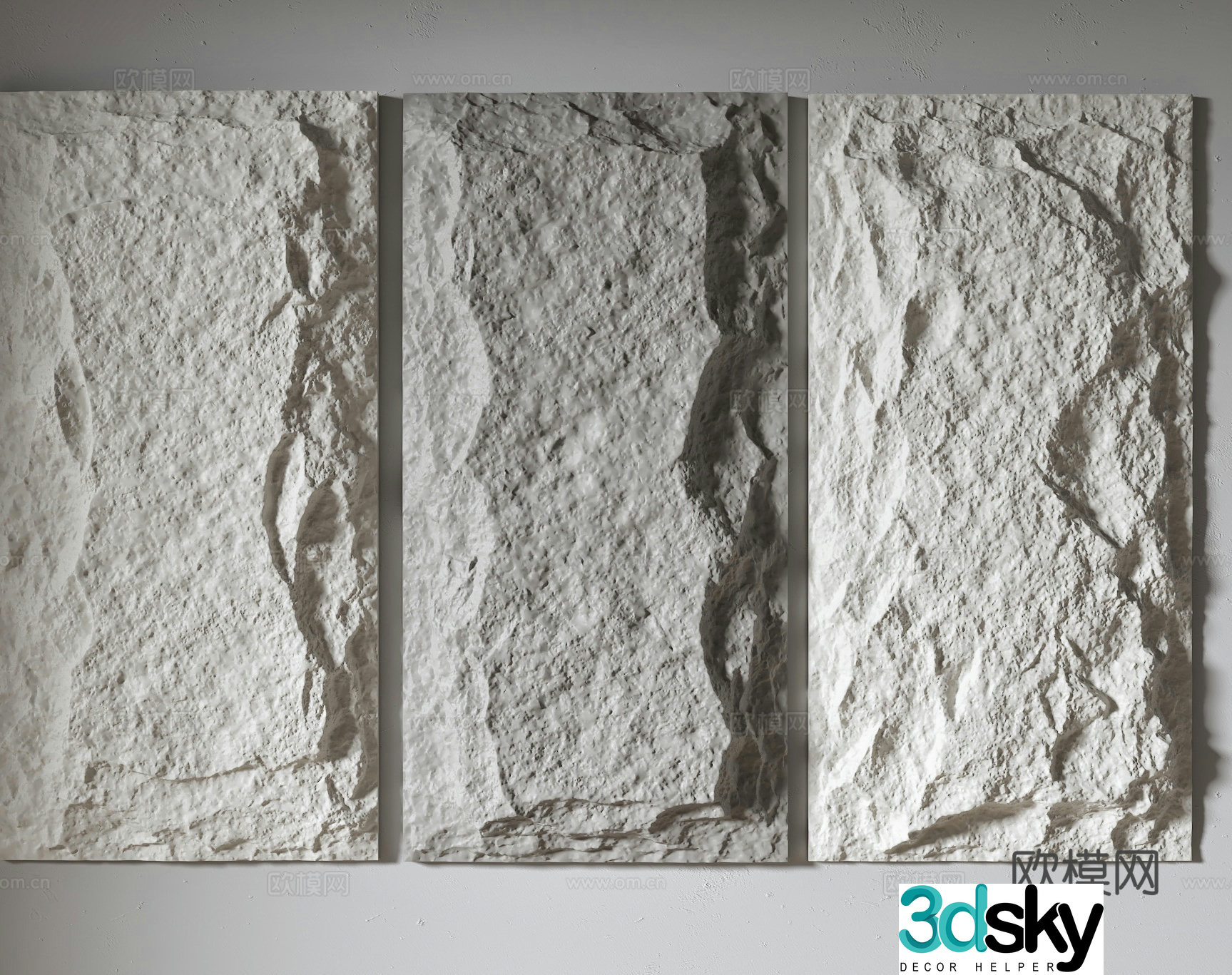Rough stone mushroom stone ax split stone stone wall 3D model