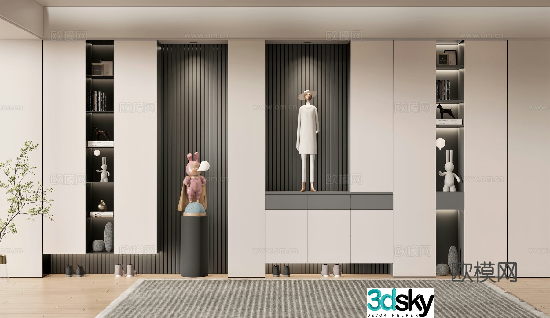 Entry shoe cabinet Entrance shoe cabinet 3D model