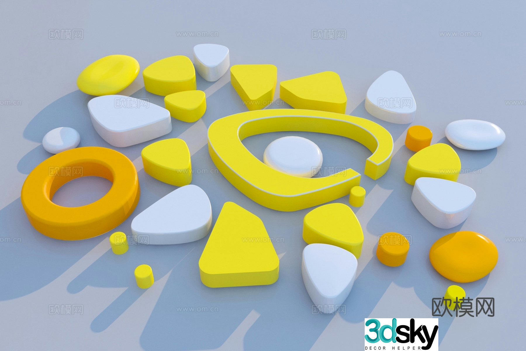 Outdoor chair park chair special-shaped chair landscape seat 3D model