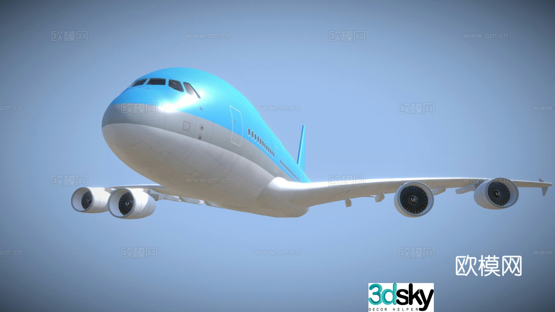 airplane airliner 3d model