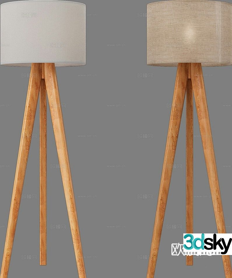 Nordic floor lamp 3d model