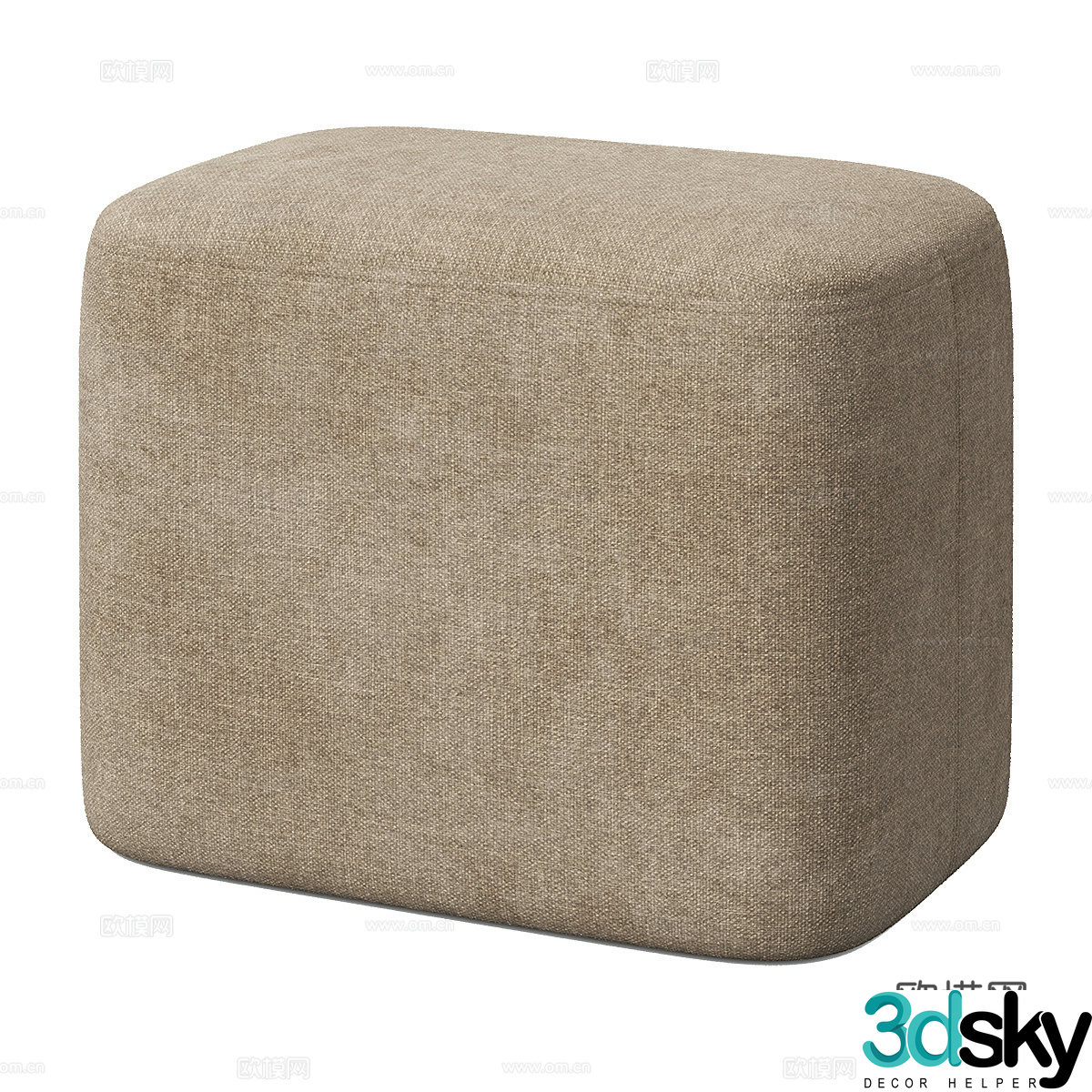 Modern simple low stool sofa stool stool 3d model