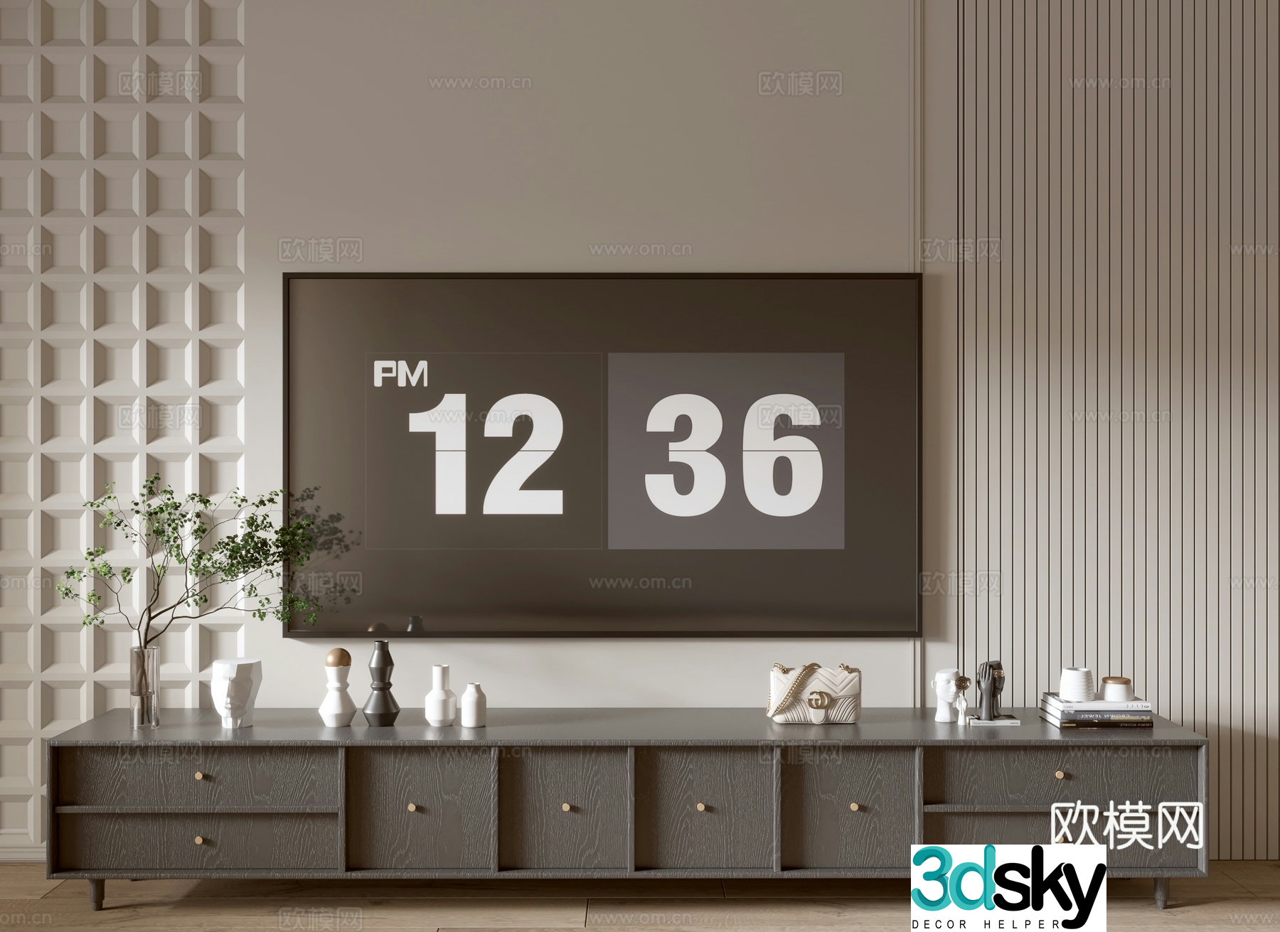 Modern TV cabinet 3d model