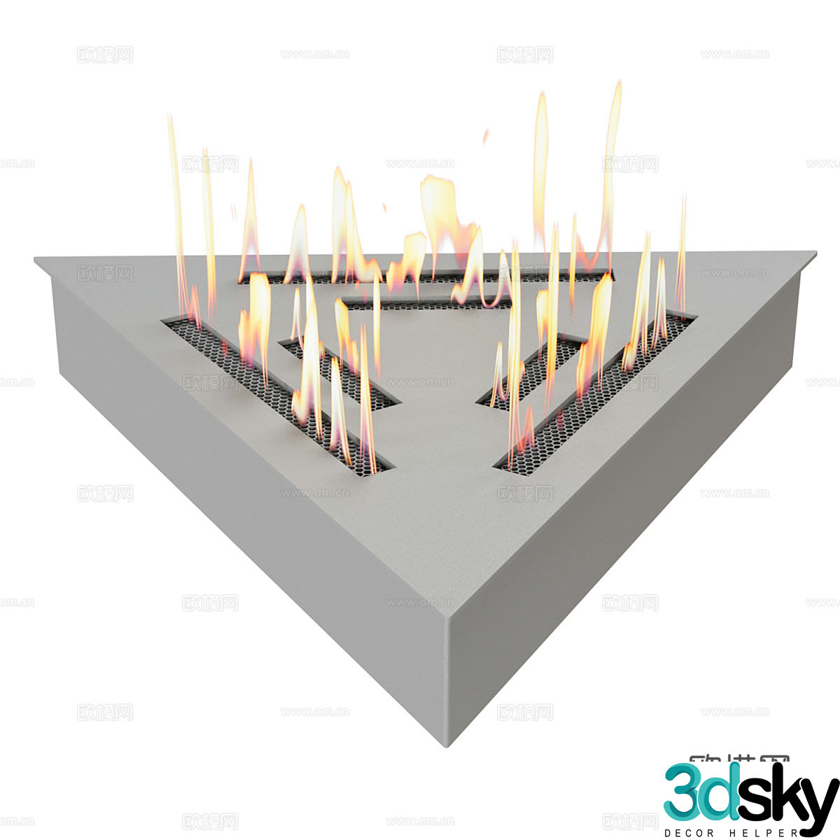 Modern fireplace 3d model