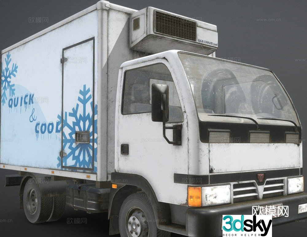 Light refrigerated truck 3d model