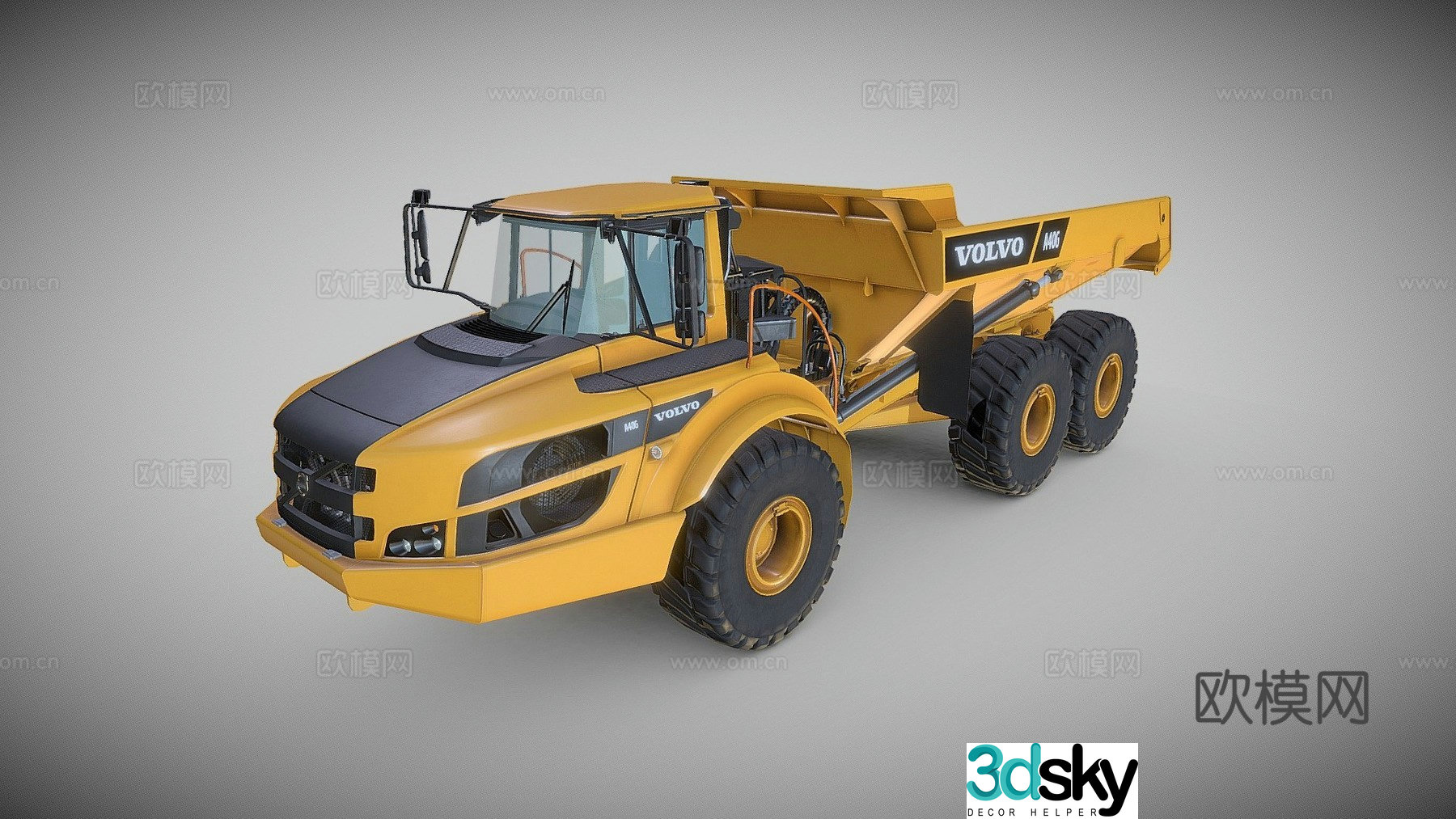 Volvo A40G construction vehicle transport truck 3d model