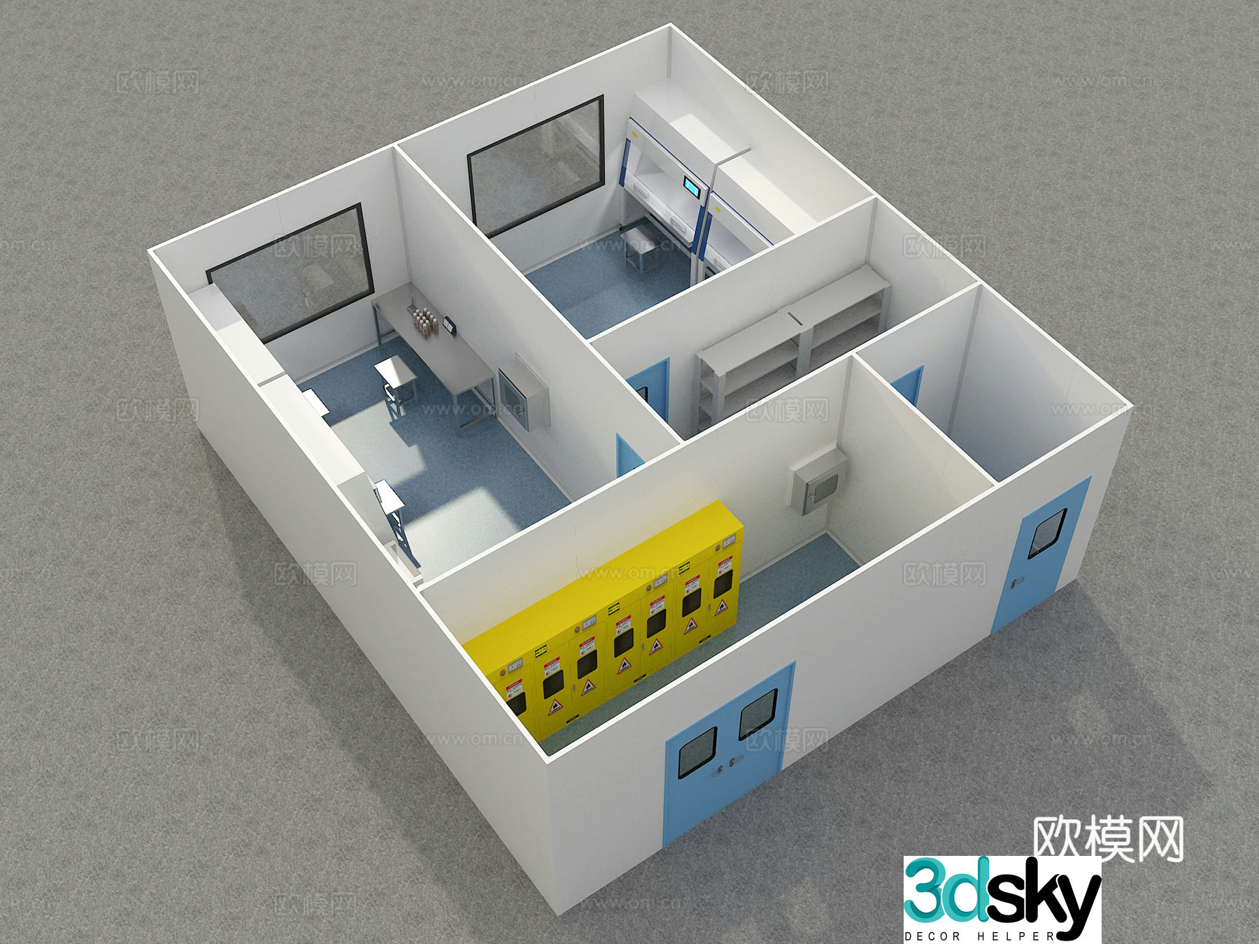 Modern laboratory 3d model