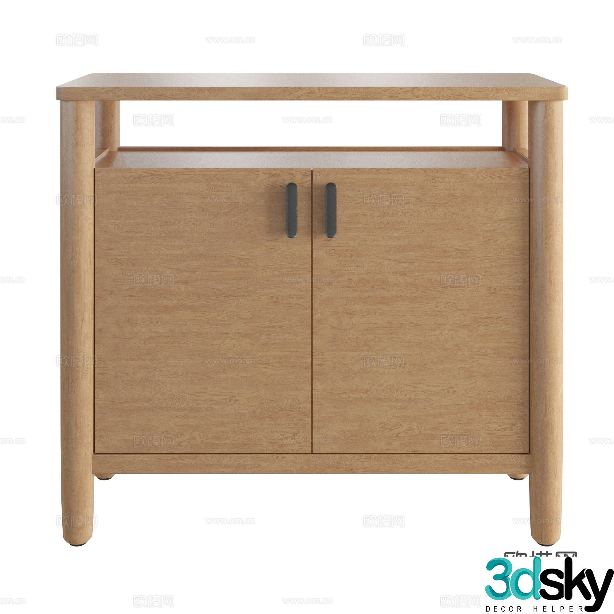 Nordic entrance cabinet side cabinet 3d model