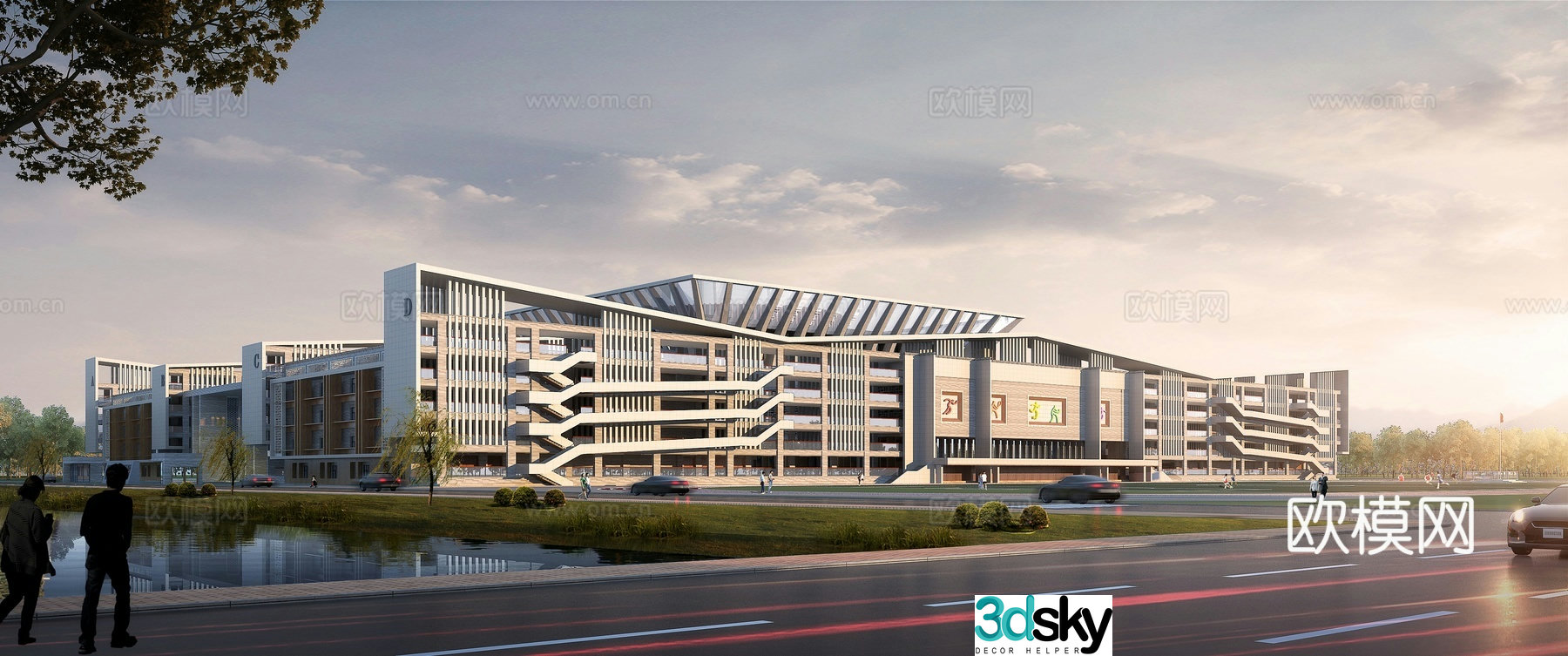 3D model of teaching building appearance