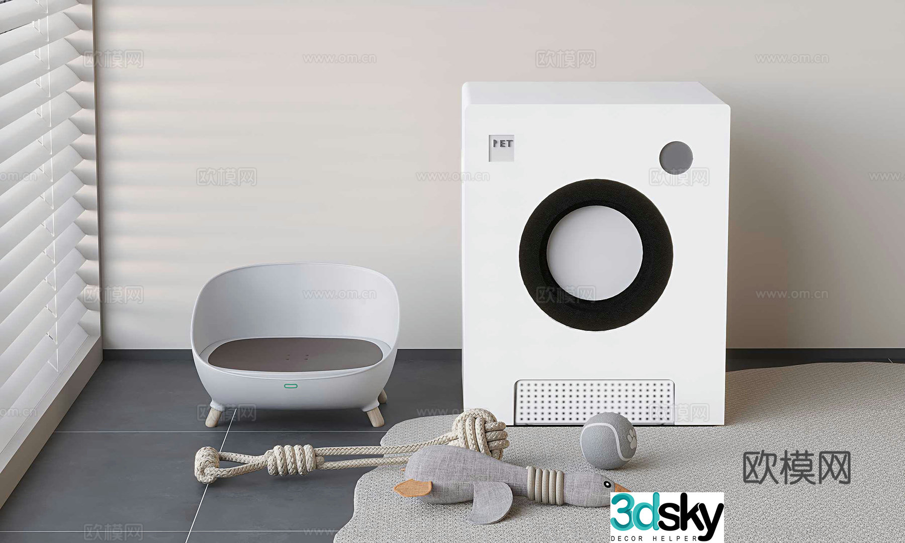 Cat nest cat sleeping sofa fully automatic cat litter box 3D model