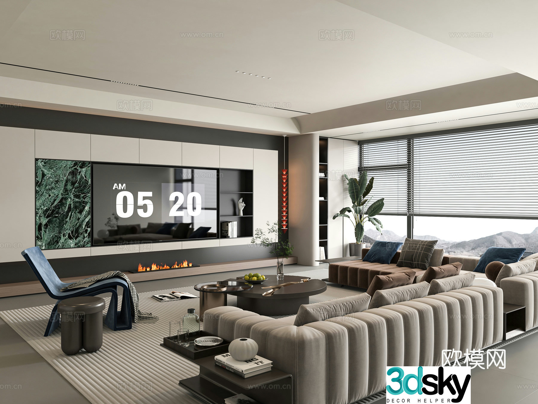 Modern living room 3d model