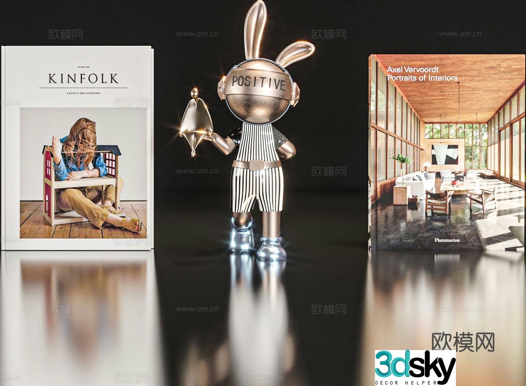 Books Decoration Ornaments 3d model