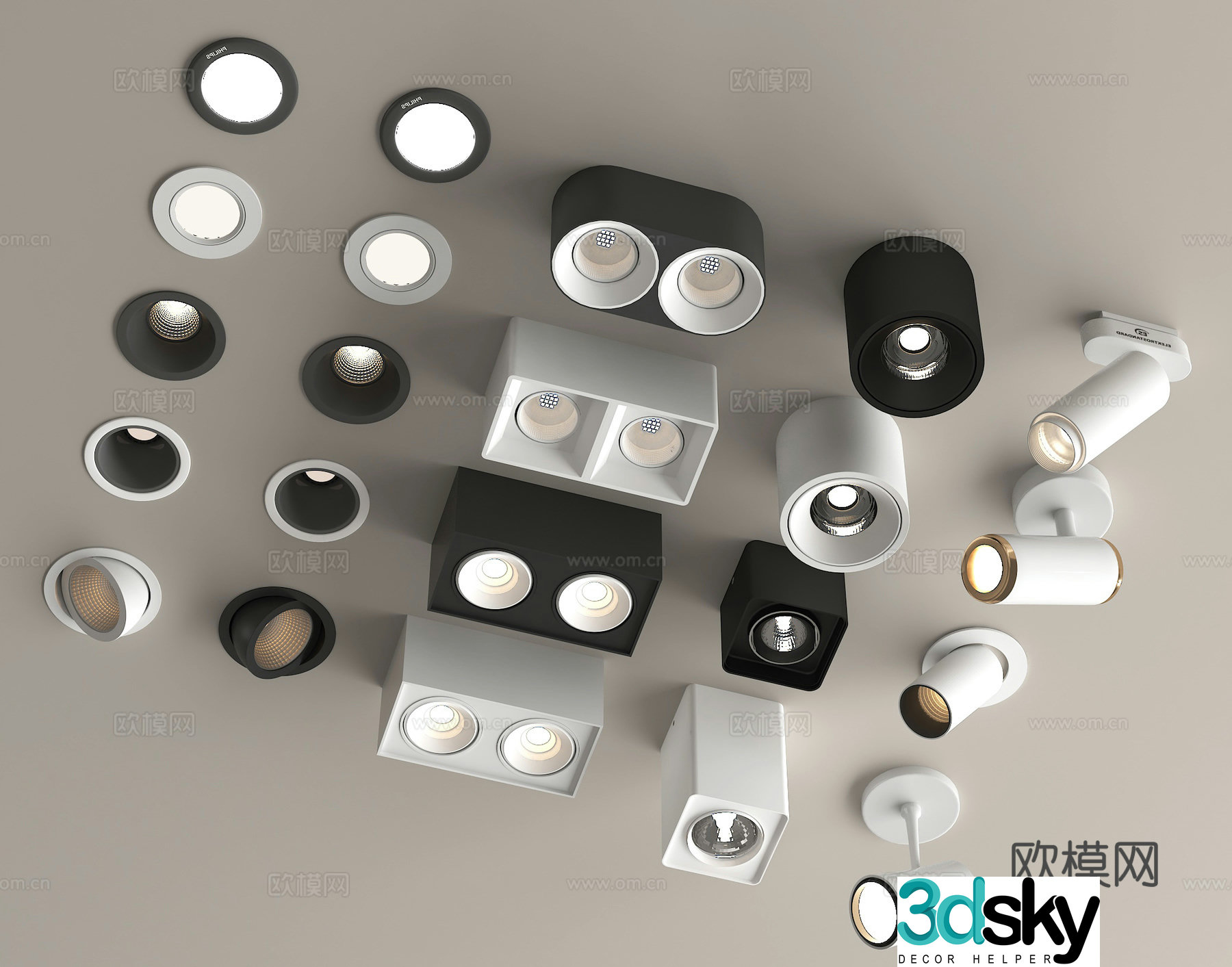 Spotlight Downlight Bull’s Eye Lamp 3d model
